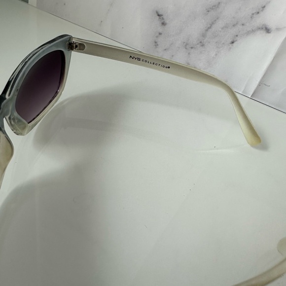 VINTAGE 90s NYS COLLECTION - BLACK/SILVER CHEETAH PRINT SUNGLASSES - Picture 5 of 7